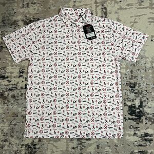 New St Louis Cardinals Antigua Cooperstown Polo Golf Baseball Shirt Size L AOP